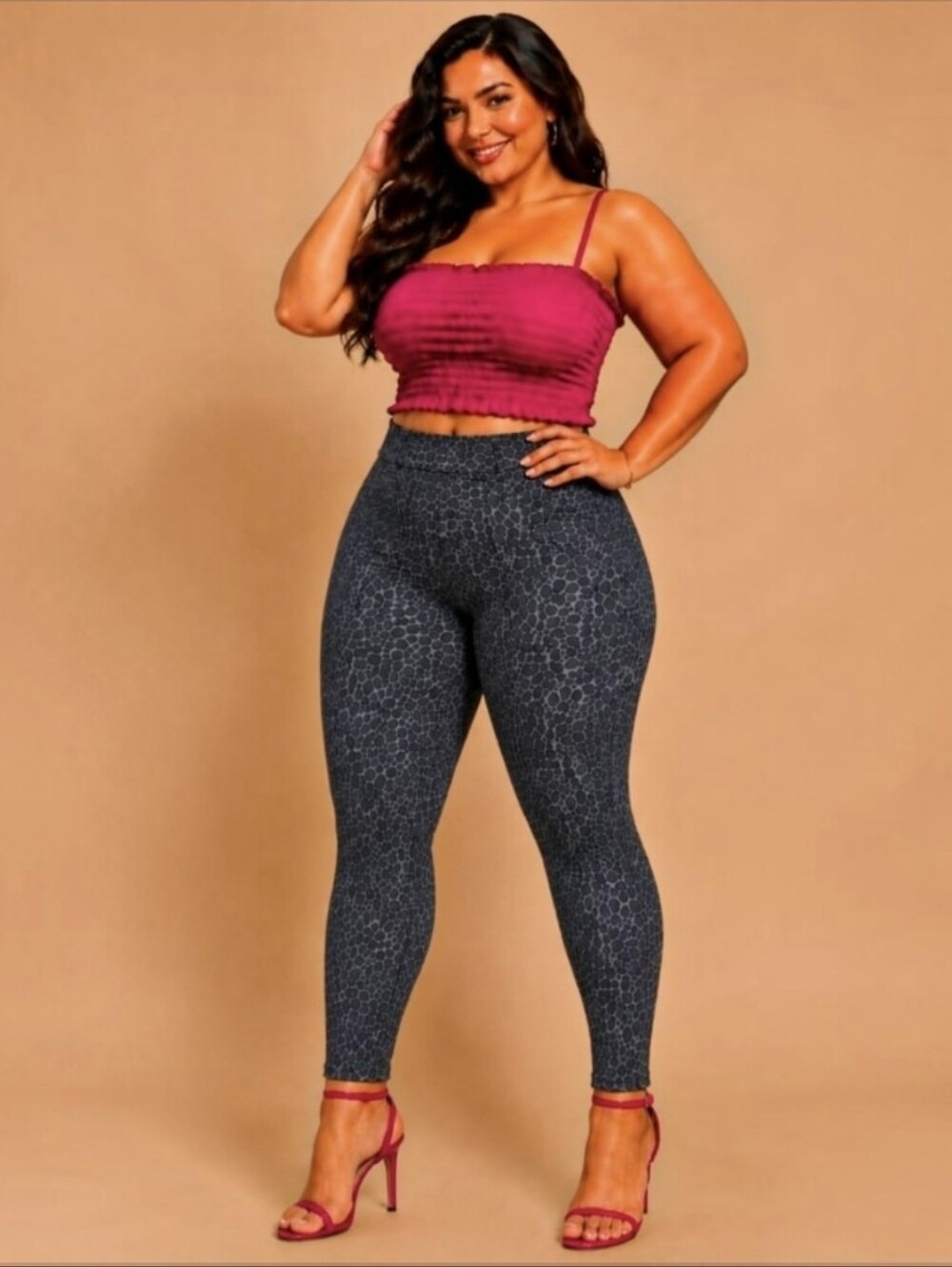 Faded Glory | Leopard Print Mid Rise Jeggings  | Size L | Sleek & Fierce 🐆